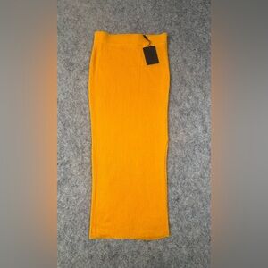 Naadam |‎ Silk and Cashmere Ribbed Pencil Skirt | Mango | Women’s Size XS